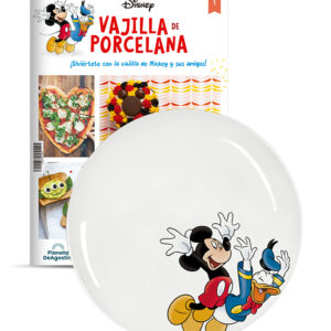 VAJILLA DISNEY ENTREGA 1 PLATO LLANO DE MICKEY Y DONALD