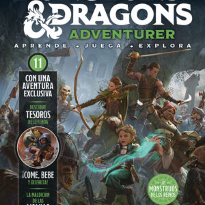 DUNGEONS & DRAGONS ENTREGA 11 juego de dados negros y dorados con estuche metálico