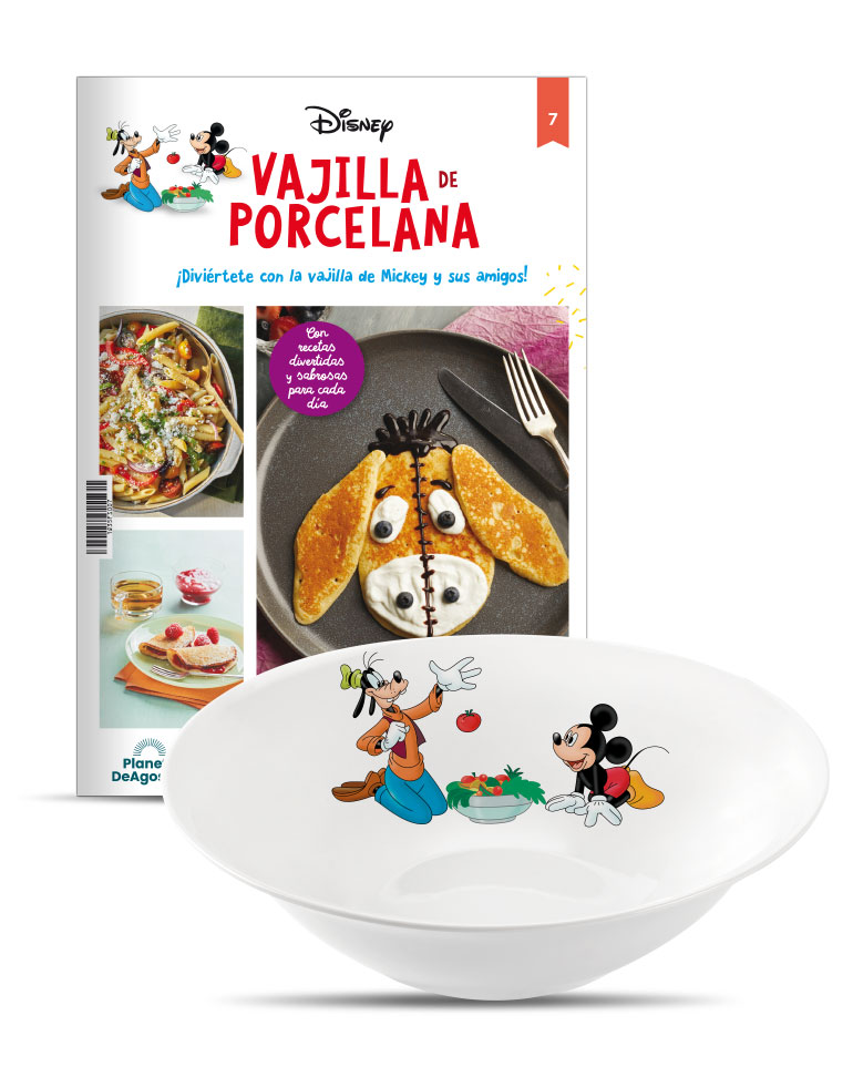 VAJILLA DISNEY ENTREGA 7 Ensaladera de Goofy y Mickey