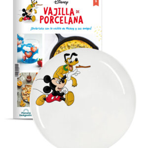 VAJILLA DISNEY ENTREGA 9 PLATO LLANO DE MICKEY Y PLUTO