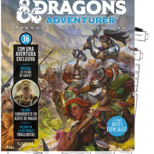 DUNGEONS & DRAGONS ENTREGA 36 hojas de personaje + juego de dados jaspeadosde color morado y negro