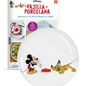 VAJILLA DISNEY ENTREGA 45 PLATO DE POSTRE DE MICKEY Y PLUTO