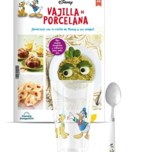 VAJILLA DISNEY ENTREGA 49 Vaso y cucharilla de Donald y Pluto