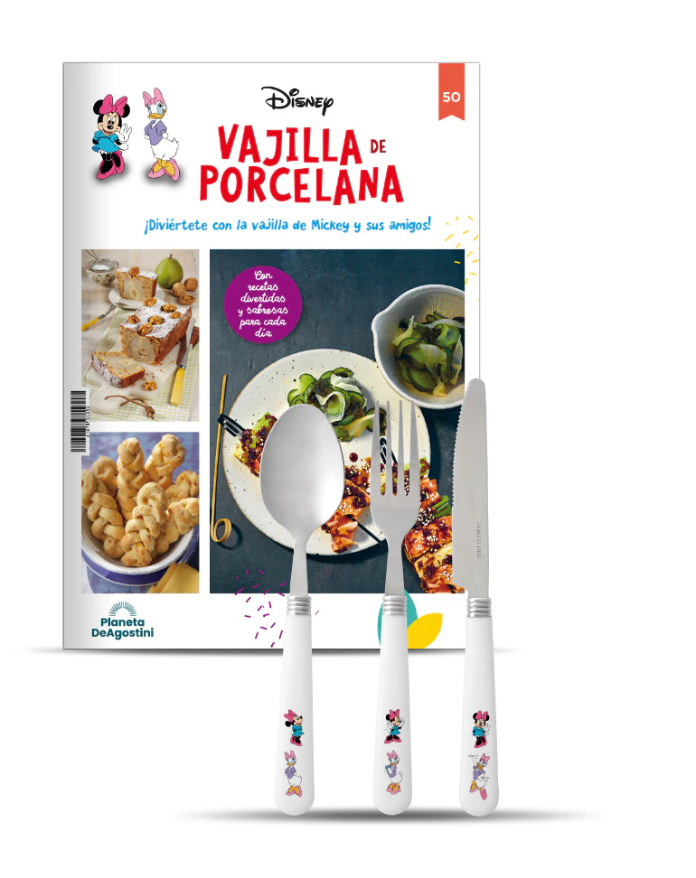 VAJILLA DISNEY ENTREGA 50 Set de cubiertos de Minnie y Daisy